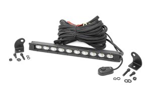 LED Light Bar - Rough Country - 10 Inch Black Series Slim Line - Black